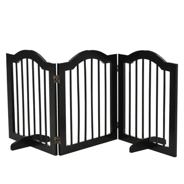 Hondenhek, opvouwbare hondenbarrière | Kleur: Zwart | Afmetingen: 29,5x154,5x61 cm