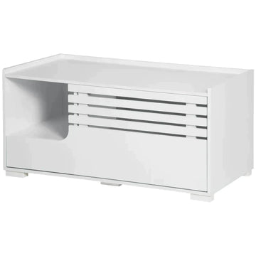 Kattenkast voor kattenbak - kattenhuis en opbergkast | Kleur: Wit | Afmetingen: 90x48x43.5 cm