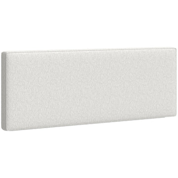 Wandgemonteerd gestoffeerd hoofdbord - Wit | Kleur: Wit | Afmetingen: 160x10x60 cm