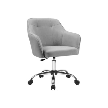 Ergonomische bureaustoel, verstelbaar - lichtgrijs - staal - 65 x 69 x (83-93) cm