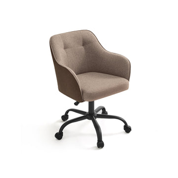 Draaistoel met wielen - ergonomisch - 69 x 65 x 83-93 cm - staal, multiplex, schuim