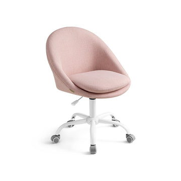 Roze draaistoel - Comfortabele armstoel - Stalen frame - In hoogte verstelbaar