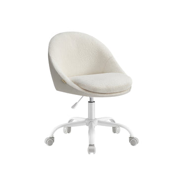 Fluwelen draaistoel - Cappuccinobeige-wolkenwit - 360° - 60 x 60 x 80-90 cm