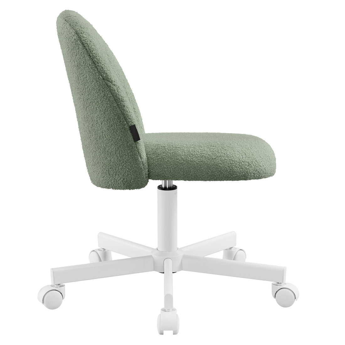 Sminkstol och kontorsstol med teddyfleece | Grön | 60x60x70,5-83,5 cm
