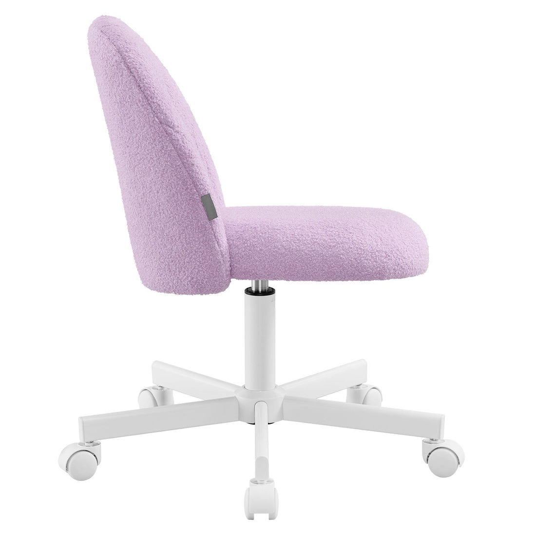Make-upstoel bureaustoel met teddyfleece | Lila | 60x60x70,5-83,5 cm