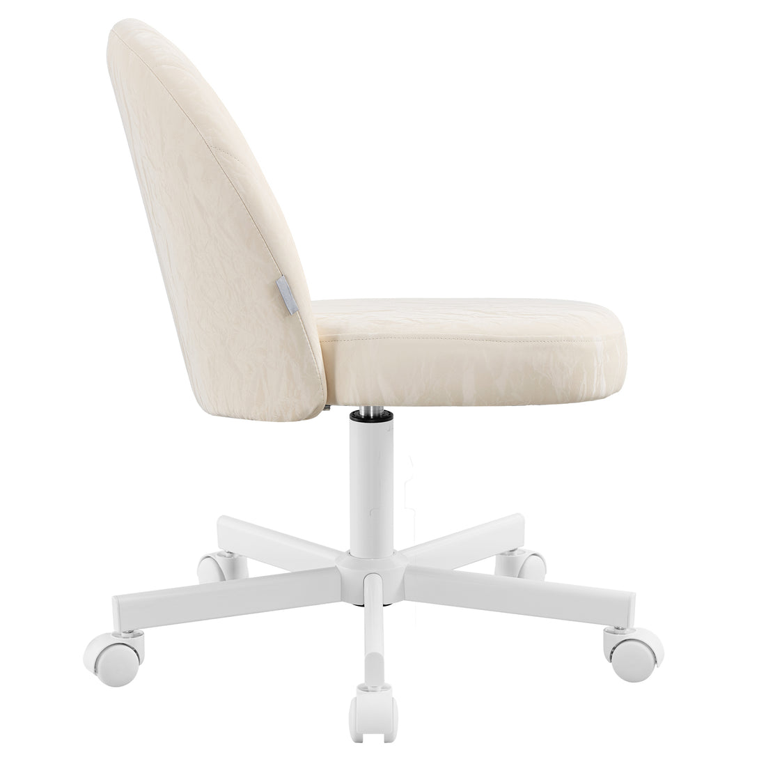 Schminkstoel en bureaustoel met PU-lederen bekleding | Wit | 60x60x70,5-83,5 cm