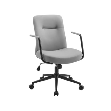 Ergonomische bureaustoel grijs, verstelbaar, gewatteerd, stalen frame, 60 x 60 x 93-103 cm
