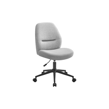 Bureaustoel duifgrijs - stalen onderstel - katoen-linnen - ergonomisch - 59 x 62 x 86,5-94,5 cm