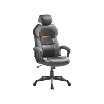 Ergonomische bureaustoel zwart – verstelbaar, draaibaar, schuimzitting, 68 x 68 x 134,5 cm
