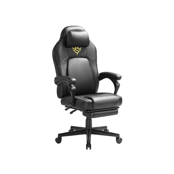 Gamingstoel, ergonomisch, in hoogte verstelbaar, zwart, 70 x 70 x (119-129) cm