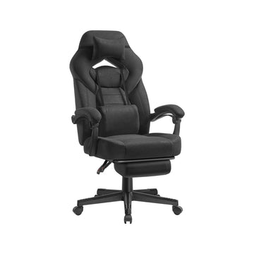 Ergonomische bureaustoel met voetsteun | Inktzwart | 70x70x122-134 cm