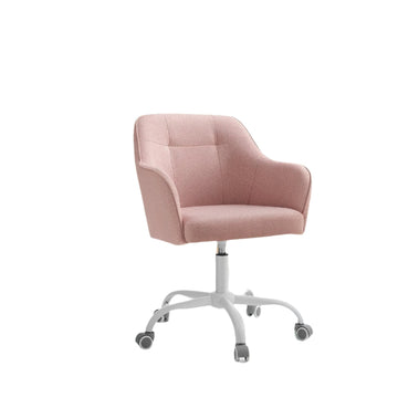 Ergonomische bureaustoel - draaibaar - pastelroze - 64 x 64 x 83-93 cm