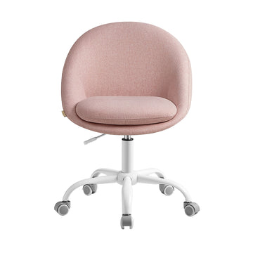Gepolsterde schminkstoel en bureaustoel | Roze | 60x60x80-90 cm
