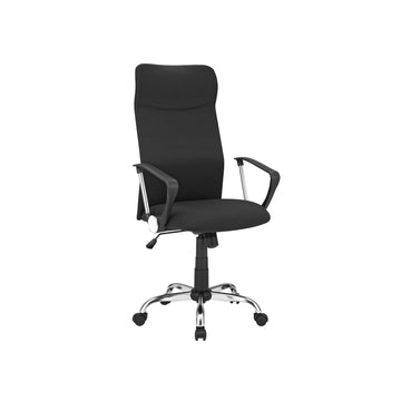 Ergonomische bureaustoel - verstelbaar - schommelfunctie - zwart - 63 x 63 x 110-120 cm