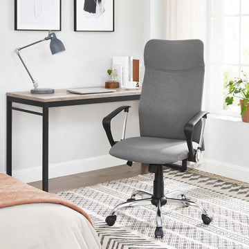 Ergonomische bureaustoel - verstelbaar - schommelfunctie - grijs - 63 x 63 x 110-120 cm