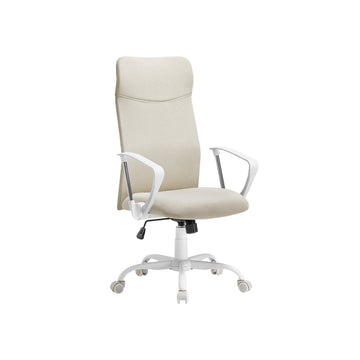 Cappuccino beige ergonomische bureaustoel - stalen frame, schuimvulling, verstelbare hoogte