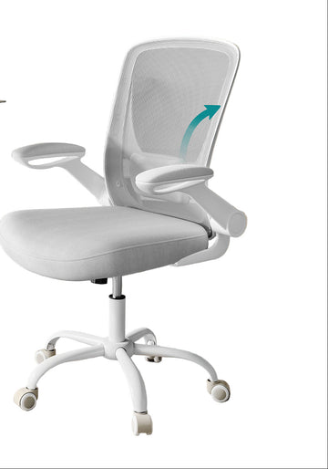 Ergonomische bureaustoel - mesh - verstelbaar - 53 cm zitting - grijs