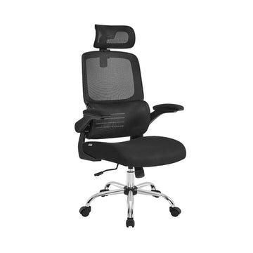 Ergonomische bureaustoel - draaistoel - stalen frame - zwart - verstelbaar - 150 kg