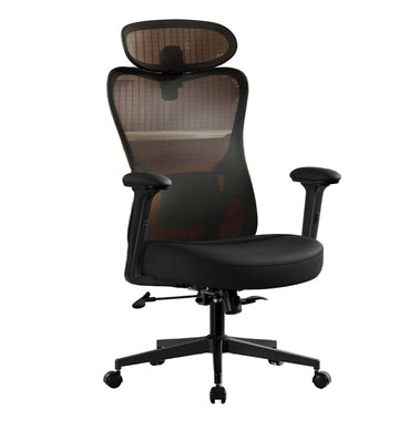 Gamingstoel, verstelbare bureaustoel, ergonomisch, zwart, 70 x 70 x (113-130) cm
