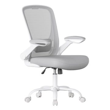 Ergonomische bureaustoel met wipfunctie en mesh | Grijs | 64x60x103-110 cm