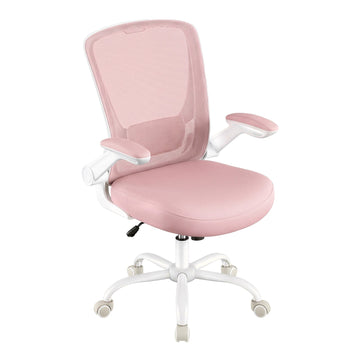 Ergonomische bureaustoel met wipfunctie en mesh | Roze | 60x64x103-110 cm