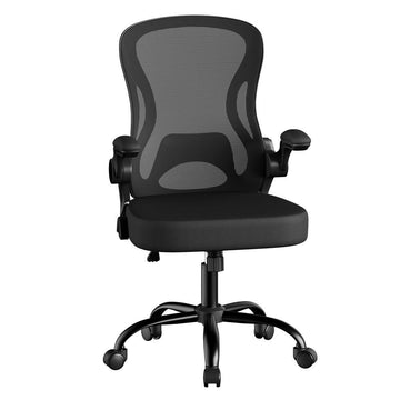 Ergonomische bureaustoel met netrug en wipfunctie | Zwart | 60x60x95,5-105,5 cm