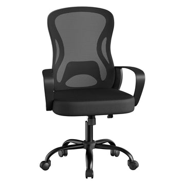 Ergonomische bureaustoel met netrugleuning en wipfunctie | Zwart | 60x60x95,5-105,5 cm