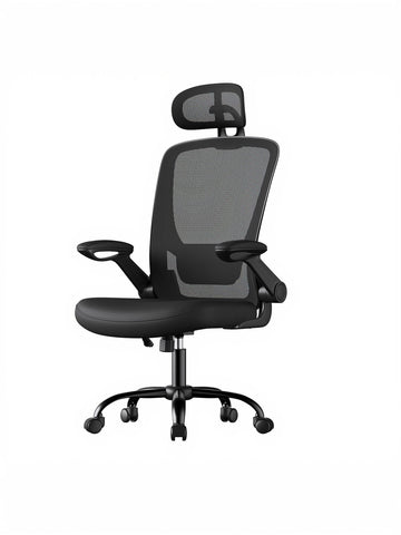 Ergonomische bureaustoel met wipfunctie en mesh | Zwart | 62x62,4x120,4 cm