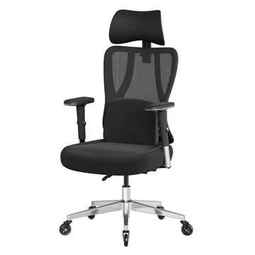 Ergonomische bureaustoel draaistoel | Zwart | 70x70x112-136 cm