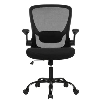 Ergonomische bureaustoel met lendensteun | Zwart | 60x66x99-107 cm