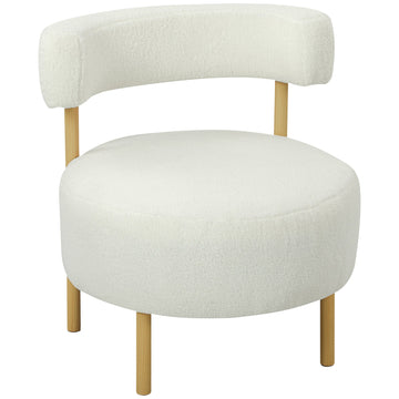 Sherpa fauteuil - Witte lounge stoel | Kleur: Wit | Afmetingen: 67x67x71 cm