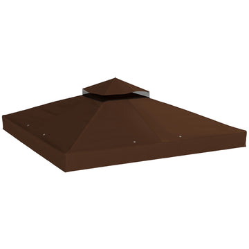 Vervangend dak voor paviljoen 3 x 3 m | Kleur: Koffie