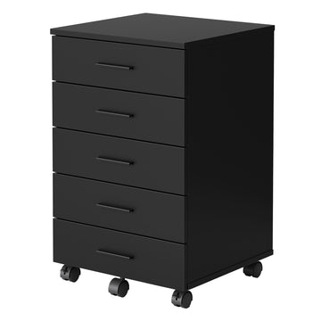 Rollcontainer archiefkast ladekast | Zwart | 42x40x65,7 cm