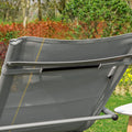 Elegante ligbedset - Schommelzonnebank - Tuinligstoel - Ademende stof - Afneembaar kussen - Geïntegreerde zijzakken - 150 kg draagvermogen - Afmetingen volgens afbeelding