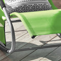 Elegante ligbedset - Schommelstoel - Ligstoel met zijtas - Ademende synthetische vezels - Afneembaar kussen - EVA-armleuningen - Afmetingen zoals afgebeeld