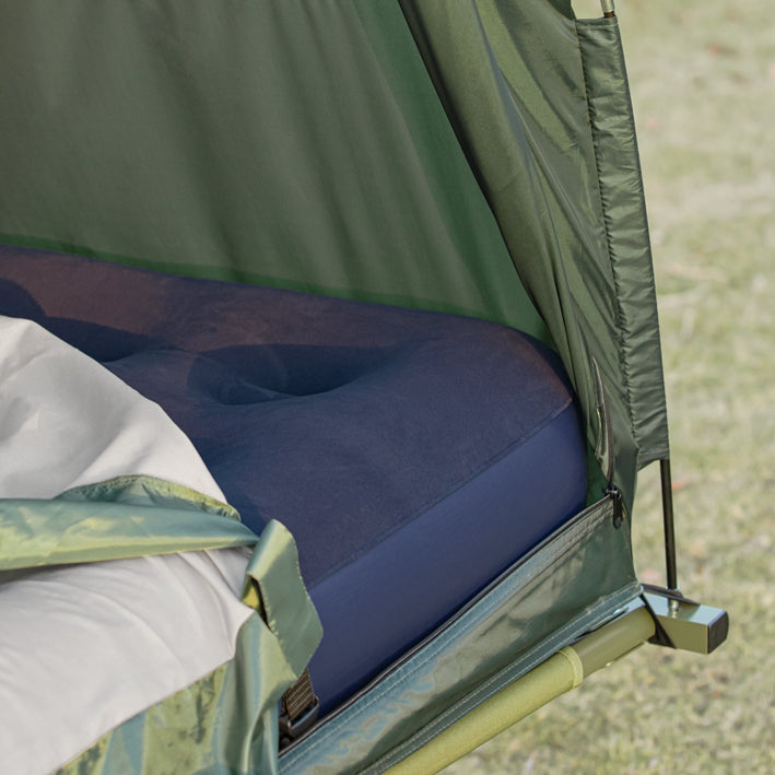 4-in-1 Campingtent Kit - Pop-Up Tent - Draagbaar Kampeerbed - Buitenligstoel - Duurzaam Oxford Nylon - Muggenbescherming - Eenvoudige montage - L194 x D87 x H165 cm - Groen