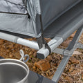 Alles-in-één campingset - Pop-up tent - Draagbaar kampeerbed - Buitenslaapsysteem - Duurzaam Oxford Nylon - Muggenbescherming - Gemakkelijk transport - 193 cm x 160 cm x 86 cm - Lichtgrijs