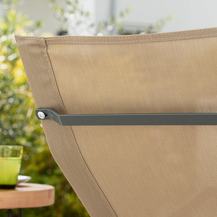 Garden Lounger - Ligstoel - Schommelstoel - Ergonomisch ontwerp, opbergvak aan de zijkant, duurzame synthetische vezels - 145 cm x 84 cm x 57 cm