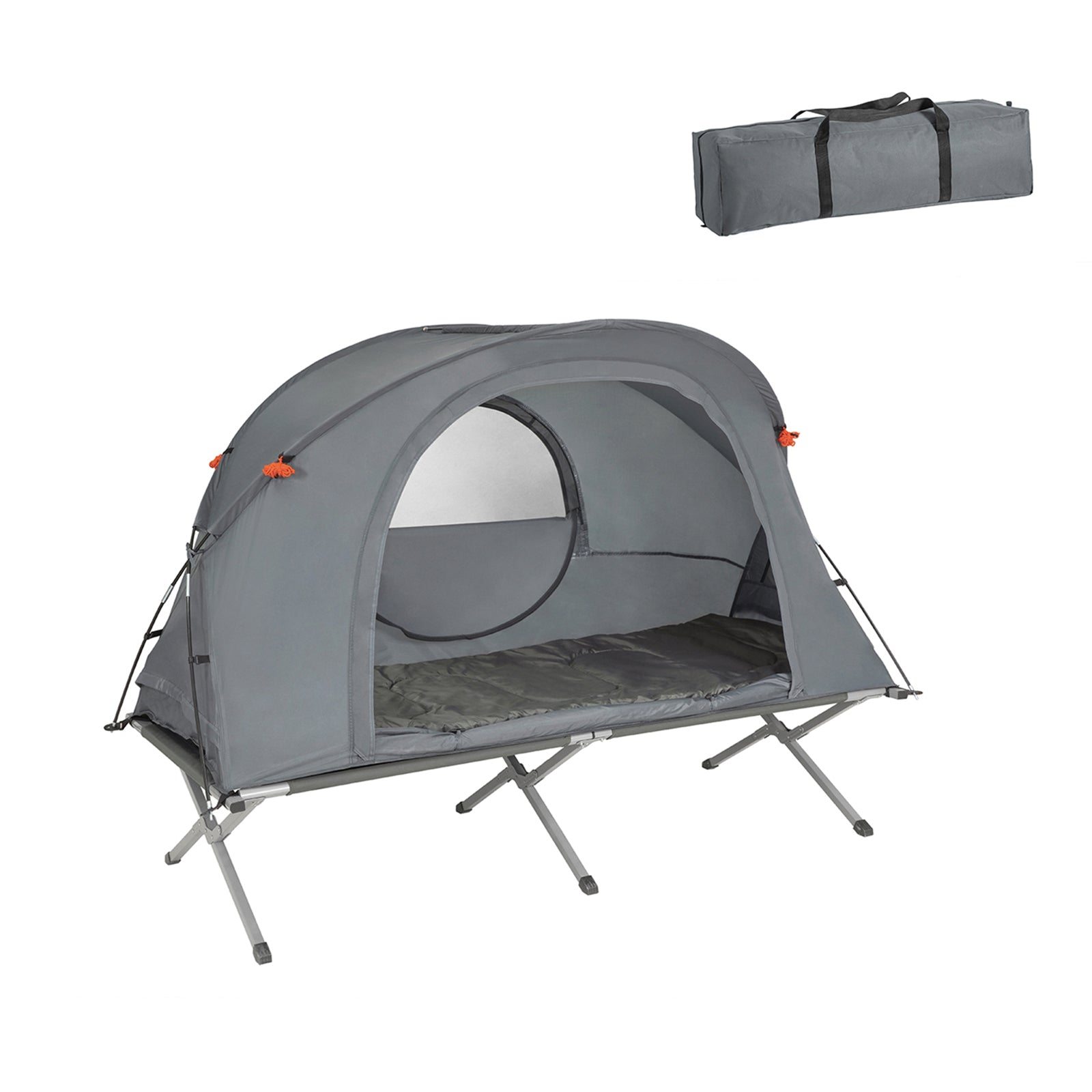 4-in-1 Campingtentkit - Kampeerbed - Campingligstoel - Slaapzak - Duurzaam Oxford Nylon - Gemakkelijk te transporteren - Muggenbescherming - 194 cm x 147 cm x 87 cm