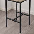 3-delige bartafelset - barkrukken - eetset - MDF fineerblad - metalen frame - lichtgewicht en duurzaam - eenvoudig onderhoud - tafel: 89 cm x 45 cm x 87 cm, krukken: 39 cm x 41 cm x 95 cm