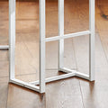 5-delige bartafelset - eetset - keukenensemble - stevig metalen frame - veelzijdig gebruik - binnen en buiten - tafel: 100 cm x 96 cm x 60 cm, krukken: 40 cm x 67 cm x 30 cm