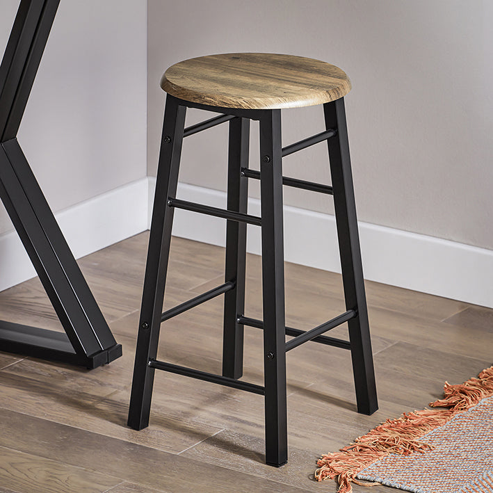 5-delige eetset - Klaptafel met 4 stoelen - Compacte eetset - Verstelbare tafelmaat - Ruimtebesparend ontwerp - MDF fineerblad - Metalen frame - Tafel: 80x89x80cm - Stoel: 30x56cm