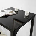 Moderne Bartafel - Keukentafel - Tuintafel - Elegant glazen blad - Stevig metalen frame - Veelzijdig gebruik - 60 cm x 100 cm x 60 cm