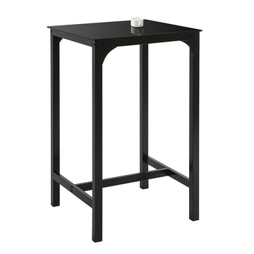 Moderne Bartafel - Keukentafel - Tuintafel - Elegant glazen blad - Stevig metalen frame - Veelzijdig gebruik - 60 cm x 100 cm x 60 cm