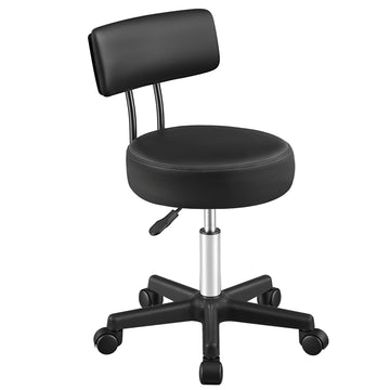 In hoogte verstelbare rolkruk met PU-bekleding tot 150 kg | Zwart | 50x50x83,5 cm