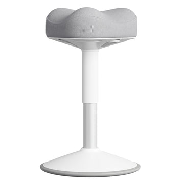 Verstelbare stastoel met schommeleffect en zadelzitting | Grijs | 36,5x34x48-65,5 cm