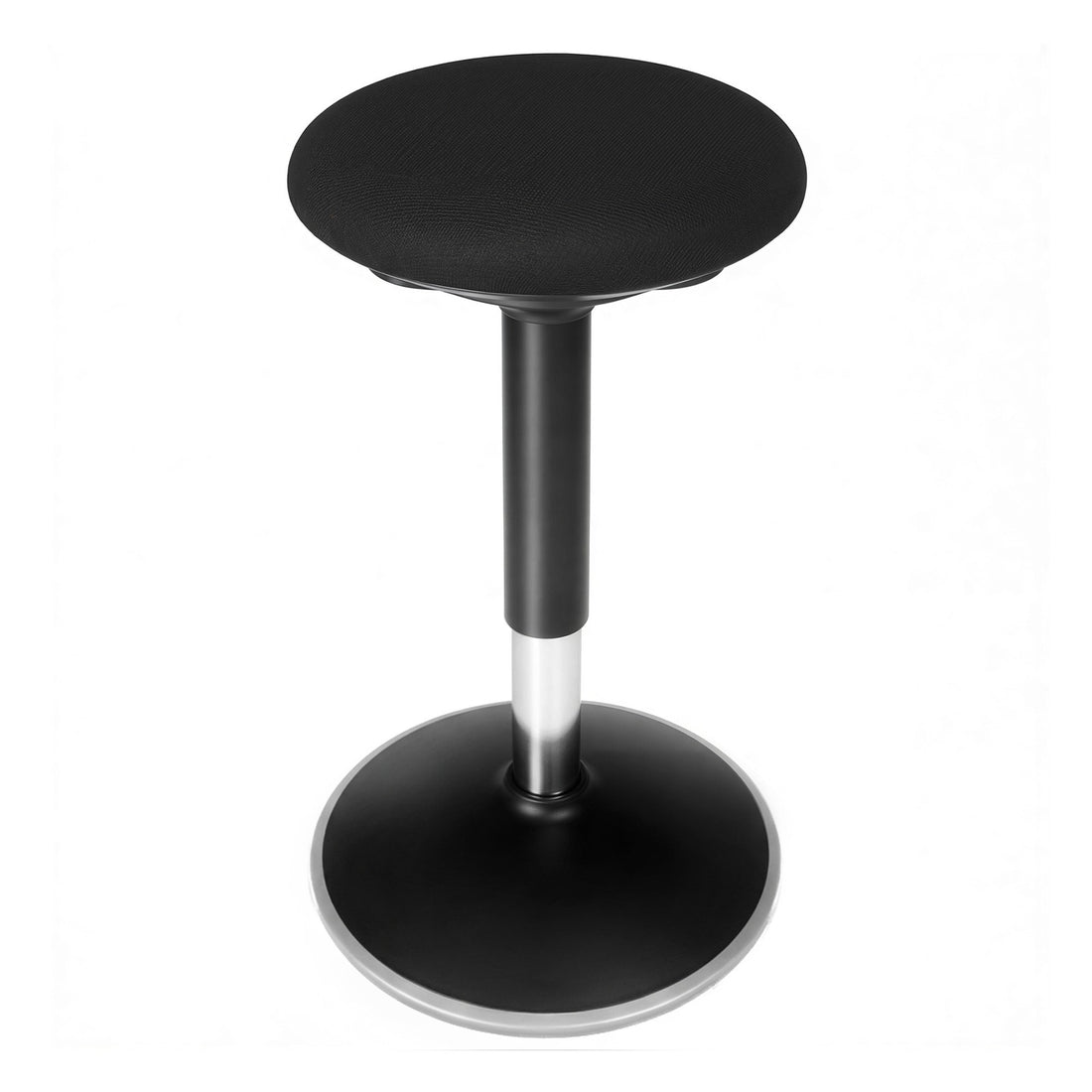 Ergonomischer, verstellbarer Bürohocker | Schwarz | 35,5x35,5x60-82 cm