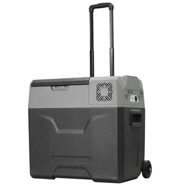 Draagbare autokoelkast 50L met compressor | Kleur: Grijs | Afmetingen: 37.8x58.6x54.5 cm