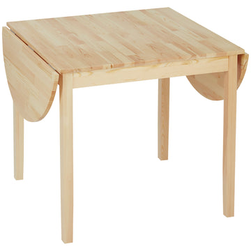 Ovalen klaptafel - Houten eettafel en bureau | Kleur: Bruin | Afmetingen: 70x140x75 cm