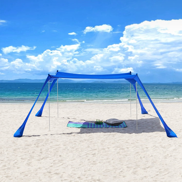Sun Shade Sail Canopy - Strandtent - Campingluifel - Biedt UV-bescherming - 400 cm x 400 cm x 200 cm